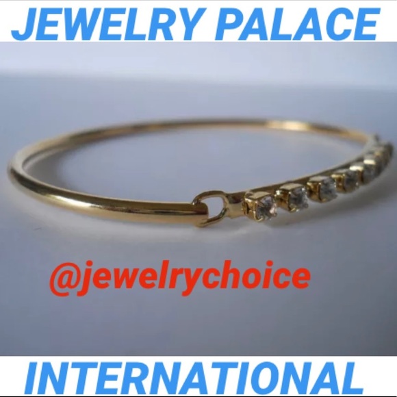 🆕14K Gold Filled Great Sparkling Crystal Bangle. - Picture 3 of 12